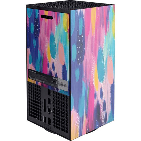 Etta Vee Pink Sparkle Brush Stroke Xbox Series X Console Skin
