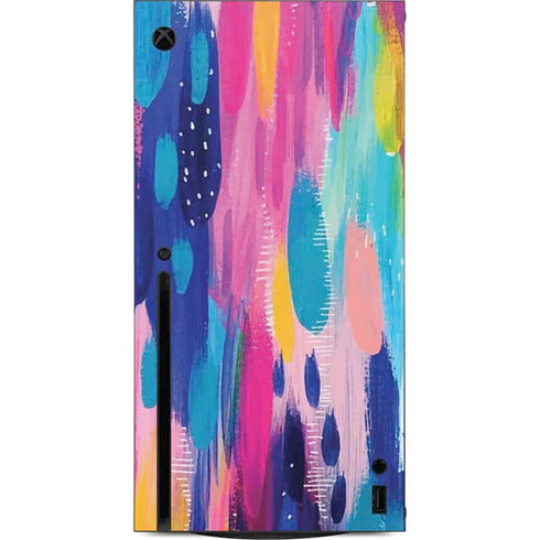 Etta Vee Pink Sparkle Brush Stroke Xbox Series X Console Skin