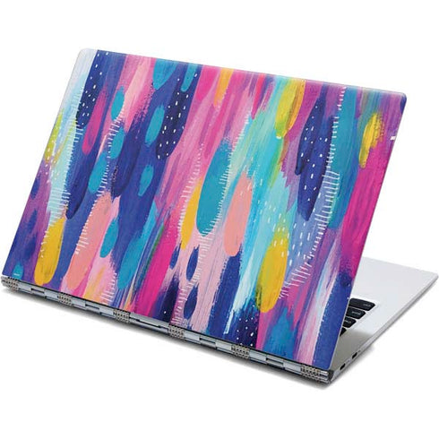 Etta Vee Pink Sparkle Brush Stroke Yoga 910 2-in-1 14in Touch-Screen Skin