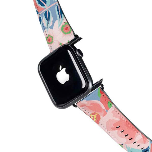 Pink Spring Flowers Apple Watch Band 42-44mm
