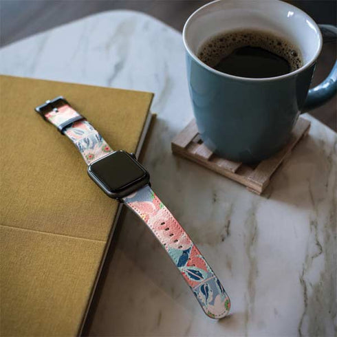 Pink Spring Flowers Apple Watch Band 42-44mm