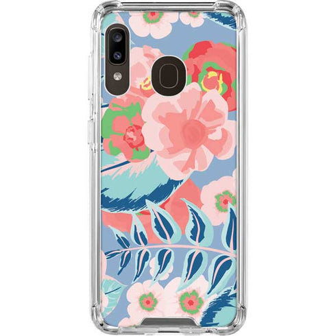 Pink Spring Flowers Galaxy A30 Clear Case