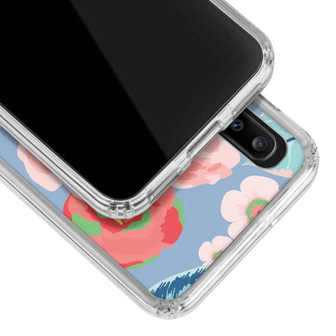 Pink Spring Flowers Galaxy A30 Clear Case