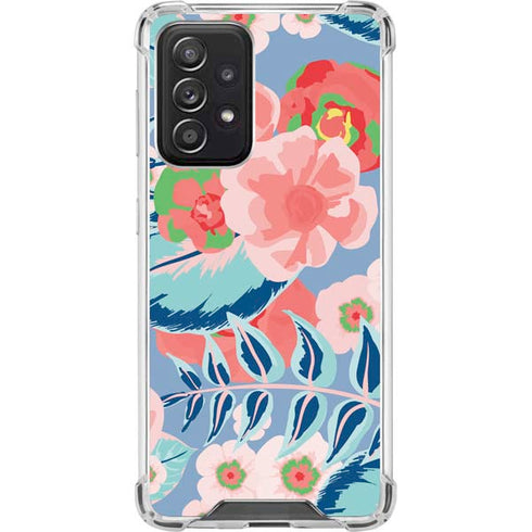 Pink Spring Flowers Galaxy A52 5G Clear Case