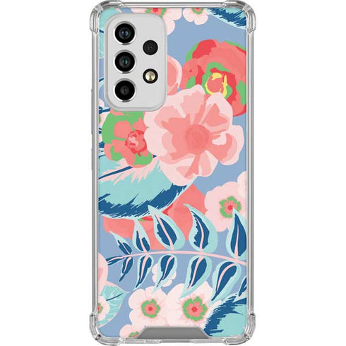Pink Spring Flowers Galaxy A53 5G Clear Case