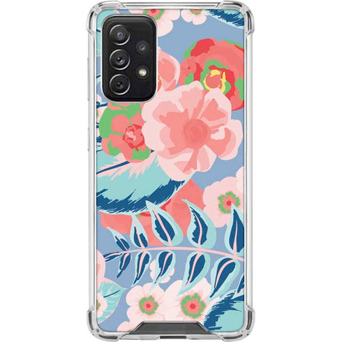 Pink Spring Flowers Galaxy A72 5G Clear Case