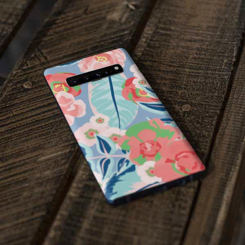 Pink Spring Flowers Galaxy S10 Plus Skin