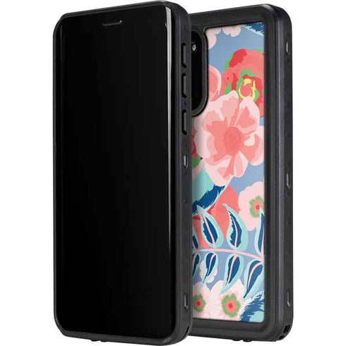 Pink Spring Flowers Galaxy S20 Plus Waterproof Case