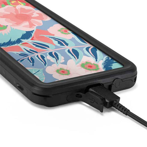 Pink Spring Flowers Galaxy S20 Waterproof Case