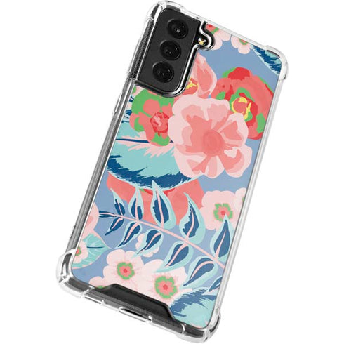 Pink Spring Flowers Galaxy S22 Clear Case