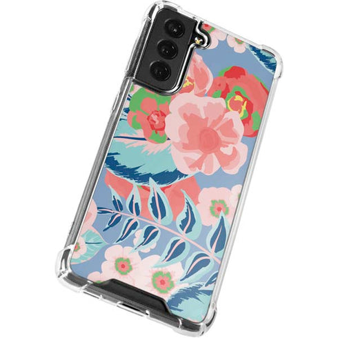 Pink Spring Flowers Galaxy S22 Plus Clear Case
