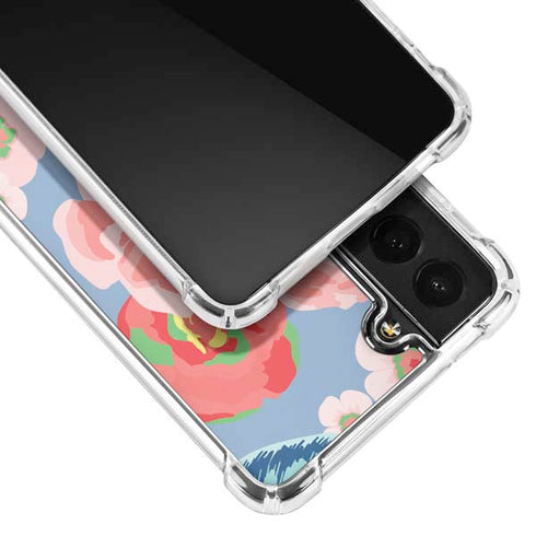 Pink Spring Flowers Galaxy S22 Plus Clear Case