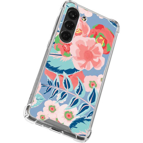 Pink Spring Flowers Galaxy S23 Clear Case