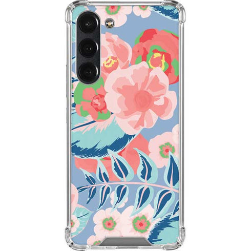Pink Spring Flowers Galaxy S23 Plus Clear Case