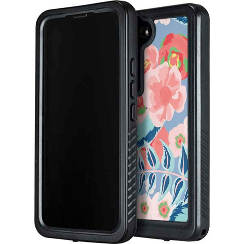 Pink Spring Flowers Galaxy S23 Waterproof Case