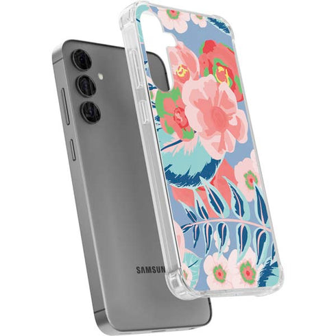 Pink Spring Flowers Galaxy S24 Plus Clear Case