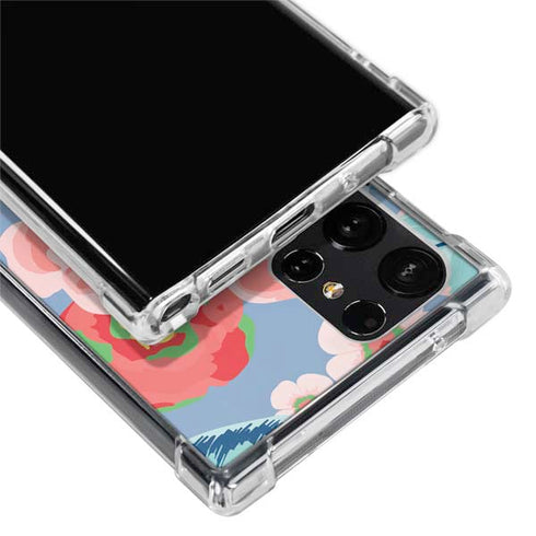 Pink Spring Flowers Galaxy S24 Ultra Clear Case