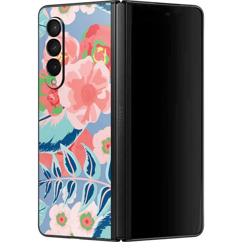 Pink Spring Flowers Galaxy Z Fold3 5G Skin