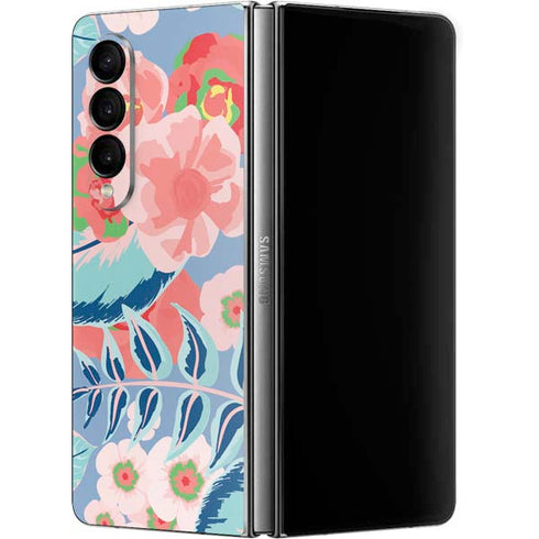 Pink Spring Flowers Galaxy Z Fold4 5G Skin