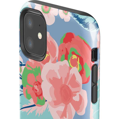 Pink Spring Flowers iPhone 11 Impact Case