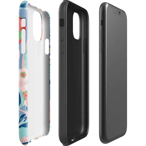 Pink Spring Flowers iPhone 11 Impact Case