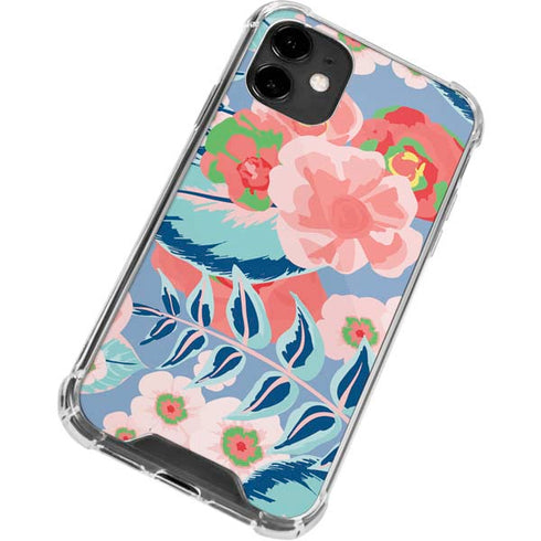 Pink Spring Flowers iPhone 12 Mini Clear Case