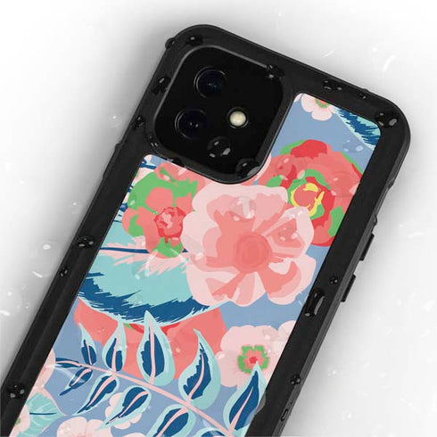Pink Spring Flowers iPhone 12 Mini Waterproof Case