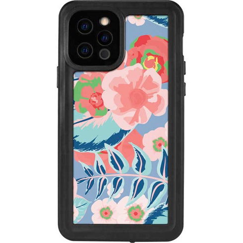Pink Spring Flowers iPhone 12 Pro Waterproof Case