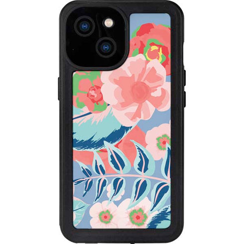 Pink Spring Flowers iPhone 13 Mini Waterproof Case