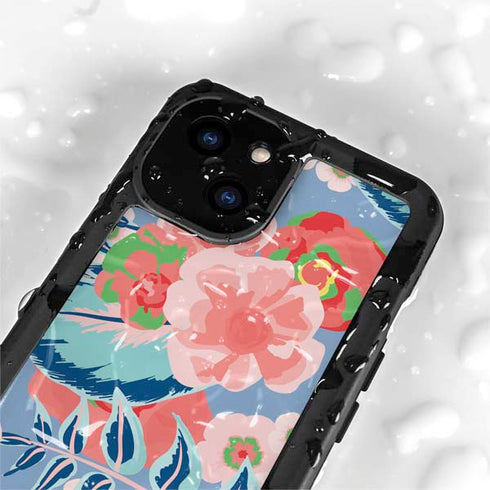 Pink Spring Flowers iPhone 13 Mini Waterproof Case