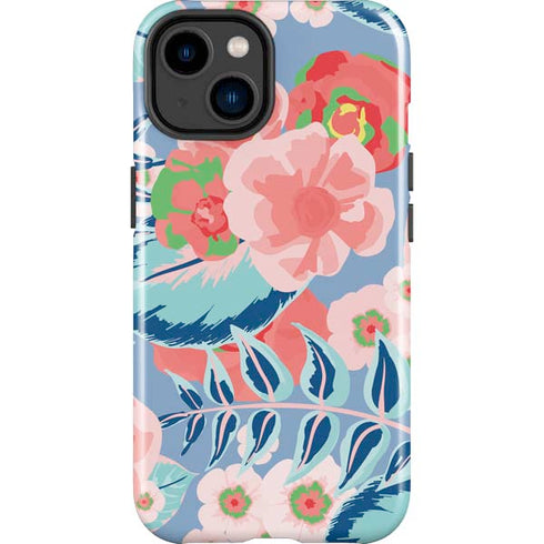 Pink Spring Flowers iPhone 14 Plus Impact Case