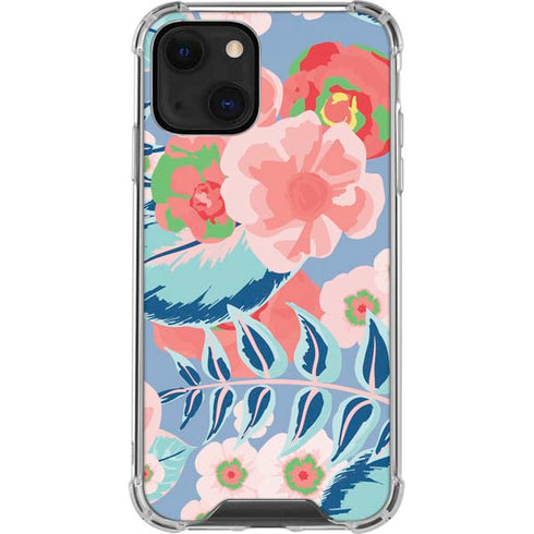 Pink Spring Flowers iPhone 14 Plus Clear Case