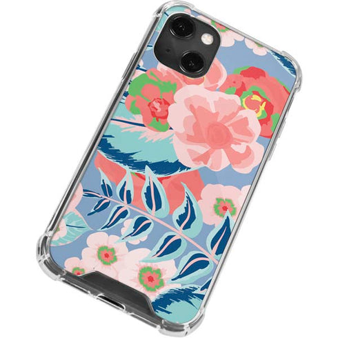 Pink Spring Flowers iPhone 14 Plus Clear Case
