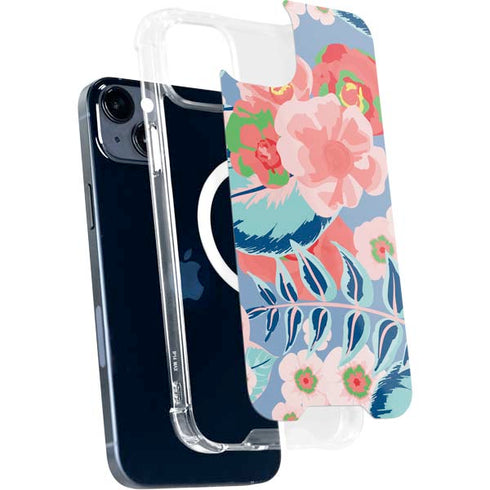 Pink Spring Flowers iPhone 15 Plus MagSafe Case