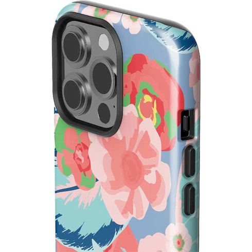 Pink Spring Flowers iPhone 15 Pro Impact Case