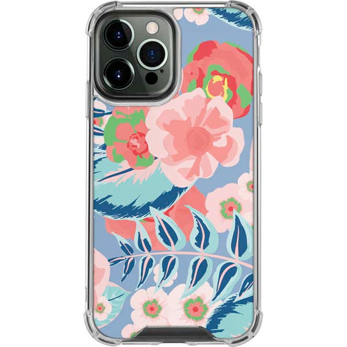 Pink Spring Flowers iPhone 15 Pro Max Clear Case