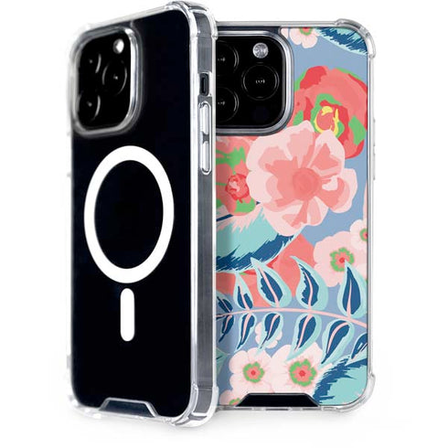 Pink Spring Flowers iPhone 15 Pro Max MagSafe Case