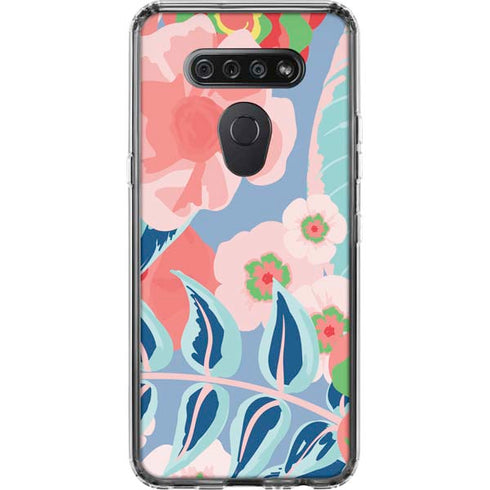 Pink Spring Flowers LG K51/Q51 Clear Case