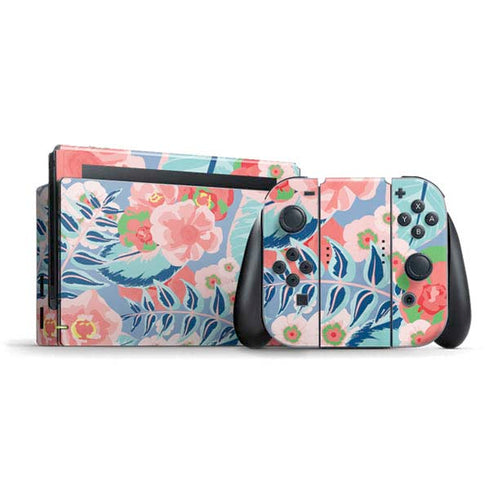 Pink Spring Flowers Nintendo Switch Bundle Skin