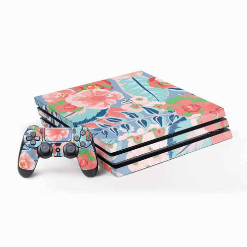 Pink Spring Flowers PS4 Pro Bundle Skin
