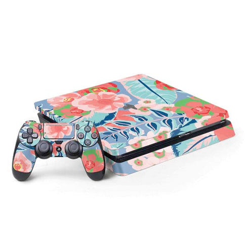 Pink Spring Flowers PS4 Slim Bundle Skin