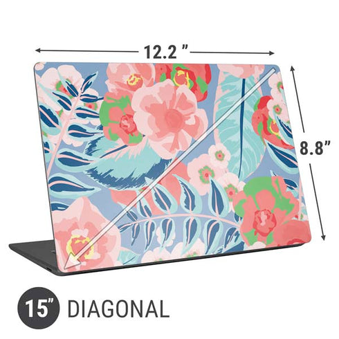 Pink Spring Flowers Universal Laptop 15in (12.2 x 8.8in) Skin