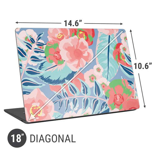 Pink Spring Flowers Universal Laptop 18in (14.6 x 10.6in) Skin