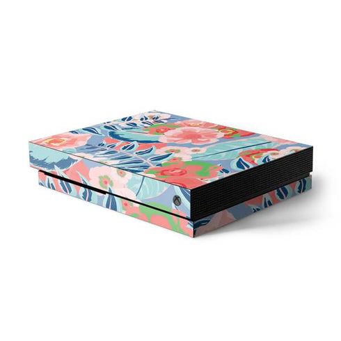 Pink Spring Flowers Xbox One X Console Skin