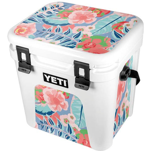 Pink Spring Flowers YETI Roadie 24 Hard Cooler Skin