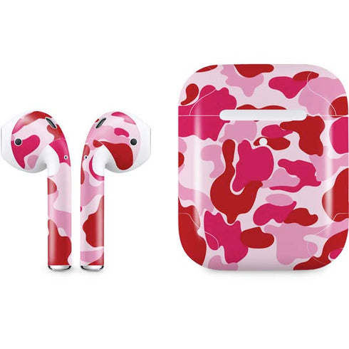 Pink Street Camo Apple AirPods 2 Skin