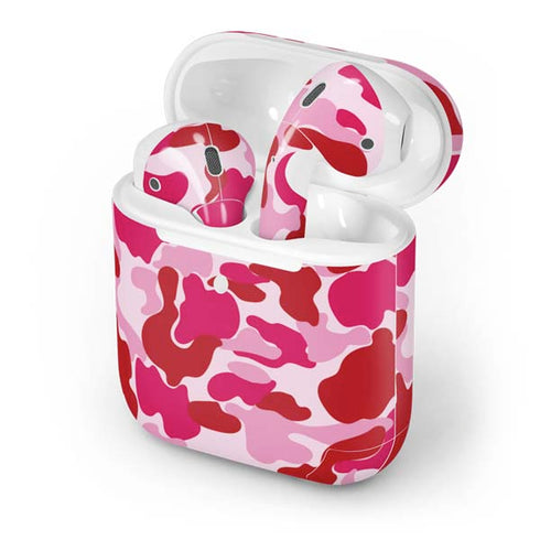 Pink Street Camo Apple AirPods 2 Skin