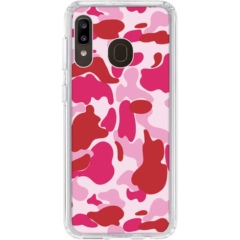 Pink Street Camo Galaxy A20 Clear Case