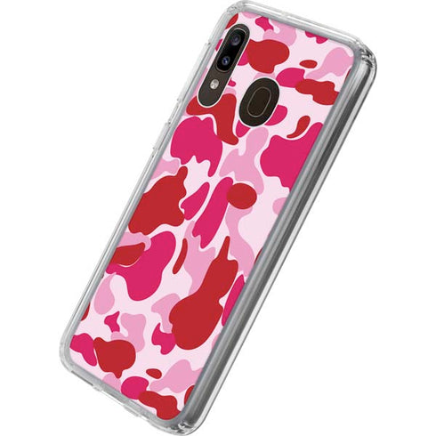 Pink Street Camo Galaxy A20 Clear Case