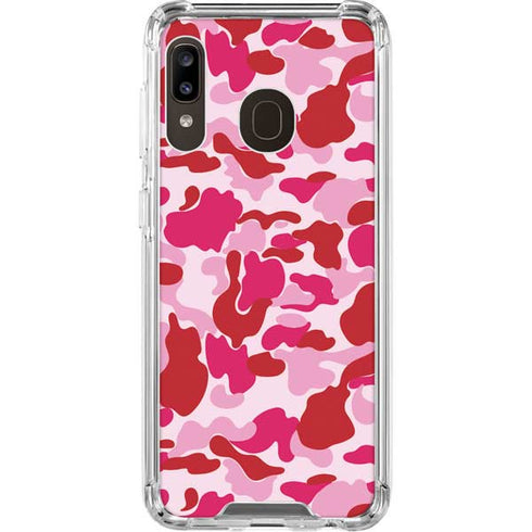 Pink Street Camo Galaxy A30 Clear Case